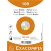 Exacompta - Rif. 10254E - Confezione di 100 spine bristol a quadretti 5x5 non perforate - sotto pellicola - compatibili con stampanti a getto d'inchiostro, laser e fotocopiatrice - formato 105x148mm -
