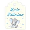 Generico 30 pezzi cartellini Elefante per Battesimo, bimbo, 30x46mm, party kit, tag fai da te, nascita, etichetta, bomboniere, orso avorio4 (ELE-01-C)