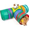 TOGHPUW Tunnel per porcellini d'India, giocattoli per porcellini d'India, kit di tubi e tunnel per criceti, tunnel sospeso per piccoli animali, tubo giocattolo pieghevole a T (colorato)