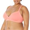 Amazon Essentials Reggiseno in Cotone e Pizzo Leggermente Foderato Senza Ferretto Donna, Rosa Salmone, 2A