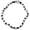Spadarella Gioielli VLNET ® | Bracciale Spadarella con pepite in argento 925 | diametro 5 mm cotone Nautico Verde Scuro | Fatto a mano in Italia | Unisex Lunghezza 19 cm.