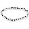Spadarella Gioielli VLNET ® | Bracciale Spadarella | Spadino con Sfere Argento 925 diametro 3 mm | cotone Nautico Nero | Fatto a Mano in Italia | Unisex Lunghezza 17 cm.
