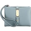 PORRASSO Donna Portafoglio Moda Portamonete Carte di Credito di PU Portafoglio con Cinturino da Polso 6 Scomparti per Carte Wallet Blu