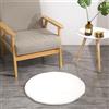 Teppich Wölkchen Tappeto Soffice Di Pelliccia Finta Di Coniglio - Decorazione Da Salotto - Tappeto Di Pelliccia Lavabile Come Tappetino Da Letto - Bianco - 45cm Rotondo