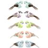 ideen mit herz Uccelli decorativi, uccelli artificiali, 5 cm x 2,4 cm x 2,3 cm, 5 colori, 10 pezzi