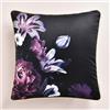 ROOM99 Mimosa, federa decorativa per cuscino, 45 x 45 cm, per camera da letto, soggiorno, fiori in velluto, colore nero, Zalya
