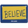 Open Road Brands Ted Lasso Believe - Piccola targa in metallo Ted Lasso per uomo caverna, ufficio o camera da letto, oro/blu
