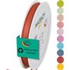 Halbach Seidenbänder Nastro regalo | larghezza 10 mm lunghezza 25 m | nastro prodotto in Germania | nastri regalo in diversi colori e larghezze, perfetto per confezionare e decorare, colore: legno di