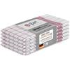Glart 48KR1 set 5 strofinacci 50x70 cm a quadri rossi, 100% cotone