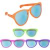 Relaxdays Occhiali da Sole Strani per Feste, Set da 12, Sunglasses Giganti Finti per Carnevale, con Lenti Blu, Colorati