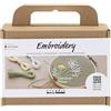 Creativ Company Mini Knitting Kit - Dandelion in Embroidery Frame - Create Beautiful Wall Decorations
