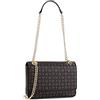 Pollini BORSA DONNA POLLINI A TRACOLLA LINEA HERITAGE PVC NERO STAMPATO/ PELLE NERO BS18PO09