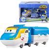 Super Wings - Treno Trasformabile Robot Tony Adatto A Bambini E Bambine Di 3 4 5 6 7 Anni, Figure D'Azione Del Treno Di Trasformazione Per Il Gioco Prescolare E Regali Di Compleanno, 5 Pollici