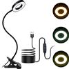 URAQT 3 Colore Lampada da Lettura Libro Letto con Pinza, 48 LEDs, 10 Luminosità Regolabile, 360° Flessibile Lampada Lettura con Clip, Lampade con Pinza per Scrivania, PC, Lavoro, Tattoo, Manicure