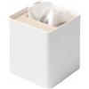 Yamazaki 5180 RIN Tissue Case Square, white, Steel/Wood, 13 x 13 x 15.5 cm