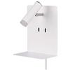 Trio Leuchten Element 222570231 - Lampada da parete a LED, in metallo bianco opaco, 1 LED da 3 W, presa di ricarica USB