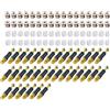 LOOTICH Connettore Eccentrico Raccordi a Camme Ø14,7mm con Tasselli M6x32mm e Dadi Pre-inseriti M6 per il Collegamento del Pannello del Mobiletto Mobili Nero (Set da 34)