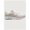 Nike Air Max 1, Sneaker Donna, White Platinum Violet Phantom White, 40 EU