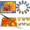 Lobyoh Kit Pittura per Bambini 12 Colori + 6 Farfalle, Regalo Bambina 8 Anni, Kit di Verniciatura ad Acqua, Giochi Creativi Bambina 10 Anni, Idee Regalo per Ragazze e Ragazzi 6-12 Anni