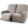 JORTUIO Copridivano Relax Reclinabile Elasticizzato 1/2/3 Posti, Copripoltrona Relax Reclinabile Universale con Tasche, 6-Pezzi Fodera per Poltrona Lavabile, Coperture per Divano da Massaggio Lavabile ( Color