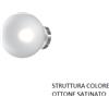 TopLight ECLIPSE APPLIQUE OTTONE SATINATO 1 LUCE ATTACCO G9 VETRO BIANCO FOG
