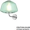 TopLight APPLIQUE OTTONE SAT. VETRO ALPHA VERDE 1176OS-A ALPHA-VE