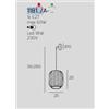 TopLight APPLIQUE REGOLABILE BIANCO 1 LUCE VETRO BLU 1181BI-A-BL