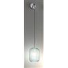 TopLight APPLIQUE REGOLABILE CROMO 1 LUCE VETRO BLU 1181CR-A-BL