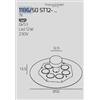 TopLight DISK GRIGIO CON STAFFA DI FISSAGGIO E COPRIBASE 1186-50 ST12-GR
