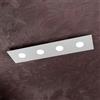 TopLight AREA PLAFONIERA 4 LUCI RETTANGOLARE GRIGIO 1127-PL4 R-GR