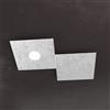 TopLight ECCENTRIC APPLIQUE-PLAFONIERA 1 LUCE + 1 DECORATIVO FOGLIA ARGENTO 1156-1L1D-FA