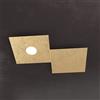 TopLight ECCENTRIC APPLIQUE-PLAFONIERA 1 LUCE + 1 DECORATIVO FOGLIA ORO 1156-1L1D-FO
