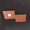 TopLight ECCENTRIC APPLIQUE-PLAFONIERA 1 LUCE + 1 DECORATIVO FOGLIA RAME 1156-1L1D-FR
