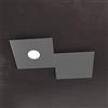 TopLight ECCENTRIC APPLIQUE-PLAFONIERA 1 LUCE + 1 DECORATIVO GRIGIO ANTRACITE 1156-1L1D-GA
