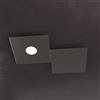 TopLight ECCENTRIC APPLIQUE-PLAFONIERA 1 LUCE + 1 DECORATIVO MARRONE 1156-1L1D-MA
