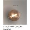 TopLight APPLIQUE BIANCO 1 LUCE VETRO BRONZO 1184BI-A-BR