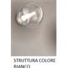 TopLight ECLIPSE APPLIQUE BIANCO 1 LUCE ATTACCO G9 VETRO TRASPARENTE