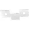 TopLight ECCENTRIC APPLIQUE-PLAFONIERA 2 LUCI + 1 DECORATIVO GRIGIO 1156-2L1D-GR