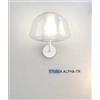 TopLight APPLIQUE BIANCO VETRO ALPHA TRASPARENTE 1176BI-A ALPHA-TR