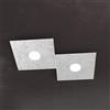 TopLight ECCENTRIC APPLIQUE-PLAFONIERA 2 LUCI FOGLIA ARGENTO 1156-2L-FA