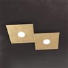 TopLight ECCENTRIC APPLIQUE-PLAFONIERA 2 LUCI FOGLIA ORO 1156-2L-FO