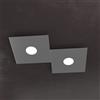 TopLight ECCENTRIC APPLIQUE-PLAFONIERA 2 LUCI GRIGIO ANTRACITE 1156-2L-GA