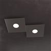 TopLight ECCENTRIC APPLIQUE-PLAFONIERA 2 LUCI MARRONE 1156-2L-MA