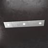 TopLight ECCENTRIC APPLIQUE-PLAFONIERA 3 LUCI + 2 DECORATIVO FOGLIA ARGENTO 1156-3L2D-FA