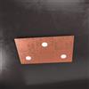 TopLight ECCENTRIC APPLIQUE-PLAFONIERA 3 LUCI + 3 DECORATIVO FOGLIA RAME 1156-3L3D-FR