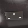 TopLight ECCENTRIC APPLIQUE-PLAFONIERA 3 LUCI + 3 DECORATIVO MARRONE 1156-3L3D-MA