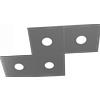 TopLight ECCENTRIC APPLIQUE-PLAFONIERA 4 LUCI GRIGIO ANTRACITE 1156-4L-GA