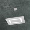 TopLight CARPET SOSPENSIONE RETTANGOLARE PICCOLA 4+1 LUCI ATTACCO 2G11 BIEMISSIONE GRIGIO