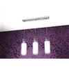 TopLight CILINDER SOSPENSIONE 3 LUCI ATTACCO E27 IN VETRO TRASPARENTE