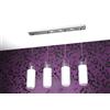TopLight CILINDER SOSPENSIONE 4 LUCI ATTACCO E27 IN VETRO TRASPARENTE
